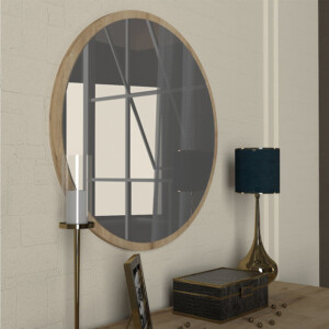 Καθρέπτης τοίχου Glob Μegapap χρώμα sapphire oak 59x2x59εκ. - Image 2