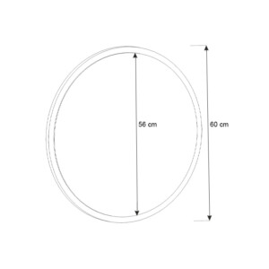 Καθρέπτης τοίχου Glob Μegapap χρώμα sapphire oak 59x2x59εκ. - Image 4