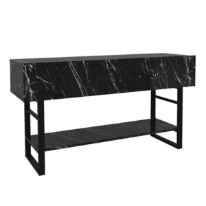 Κονσόλα Aron Megapap χρώμα μαύρο εφέ μαρμάρου 138,8x41x75,7εκ. - Image 5