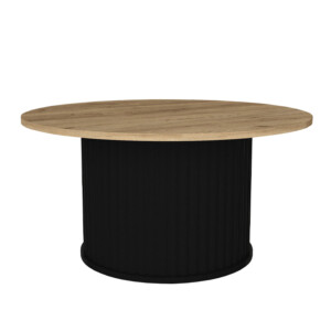 Τραπεζάκι σαλονιού Bohema Megapap χρώμα μαύρο - sepet oak Ø85x43,2εκ. - Image 7