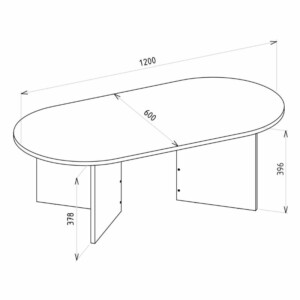 Τραπεζάκι σαλονιού Cortado Megapap χρώμα sencron black 120x60x39,6εκ. - Image 9