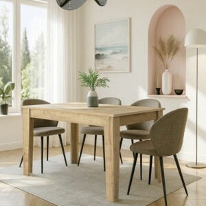 Τραπέζι Darlen Megapap χρώμα sapphire oak 125x72x74εκ. - Image 4