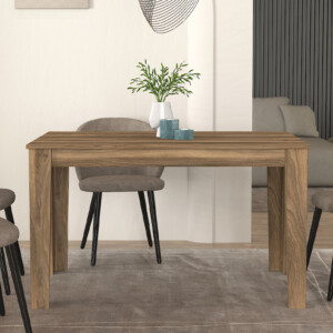 Τραπέζι Darlen Megapap χρώμα καρυδί 125x72x74εκ. - Image 3