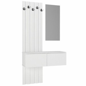 Έπιπλο εισόδου Kanso Megapap χρώμα λευκό 100x35x196,7εκ. - Image 7