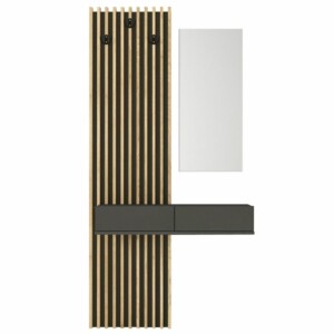 Έπιπλο εισόδου Elois Megapap χρώμα ανθρακί - sepet oak 96,6x26,8x195,5εκ. - Image 7