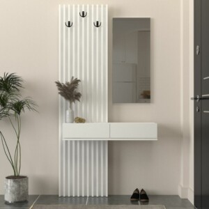 Έπιπλο εισόδου Elois Megapap χρώμα λευκό 96