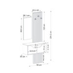 Έπιπλο εισόδου Naro Megapap χρώμα ανθρακί - sepet oak 90x35x204,2εκ. - Image 9