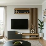 Σύνθεση τηλεόρασης Dumont Megapap χρώμα ανθρακί - sepet oak 180x36,8x200εκ. - Image 3