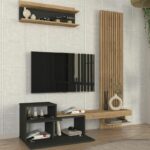 Σύνθεση τηλεόρασης Dumont Megapap χρώμα ανθρακί - sepet oak 180x36,8x200εκ. - Image 7
