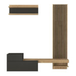 Σύνθεση τηλεόρασης Dumont Megapap χρώμα ανθρακί - sepet oak 180x36,8x200εκ. - Image 8