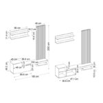 Σύνθεση τηλεόρασης Dumont Megapap χρώμα λευκό - sepet oak 180x36,8x200εκ. - Image 10