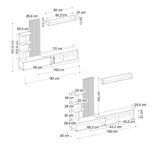 Σύνθεση τηλεόρασης Vermont Megapap χρώμα ανθρακί - sepet oak 180x40x193,8εκ. - Image 10