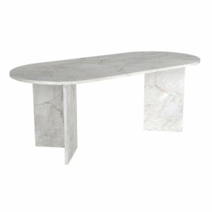 Τραπέζι Cortado Megapap χρώμα λευκό εφέ μαρμάρου 200x90x74εκ. - Image 7