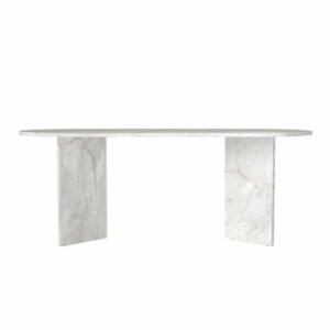 Τραπέζι Cortado Megapap χρώμα λευκό εφέ μαρμάρου 200x90x74εκ. - Image 8