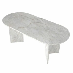 Τραπέζι Cortado Megapap χρώμα λευκό εφέ μαρμάρου 200x90x74εκ. - Image 9