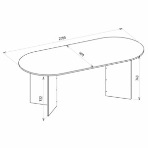Τραπέζι Cortado Megapap χρώμα λευκό εφέ μαρμάρου 200x90x74εκ. - Image 10