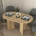 Τραπέζι Cortado Megapap χρώμα sapphire oak 138x80x75εκ. - Image 4