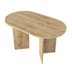 Τραπέζι Cortado Megapap χρώμα sapphire oak 138x80x75εκ. - Image 6