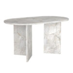 Τραπέζι Cortado Megapap χρώμα λευκό εφέ μαρμάρου 138x80x75εκ. - Image 7