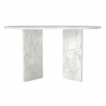 Τραπέζι Cortado Megapap χρώμα λευκό εφέ μαρμάρου 138x80x75εκ. - Image 8