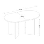 Τραπέζι Cortado Megapap χρώμα λευκό εφέ μαρμάρου 138x80x75εκ. - Image 10