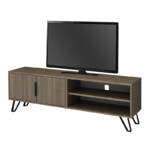 Έπιπλο τηλεόρασης Foot Megapap χρώμα καρυδί 160x35x49εκ. - Image 4