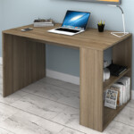 Γραφείο εργασίας Mikro Megapap χρώμα καρυδί 120x60x75εκ. - Image 2