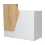 Γραφείο υποδοχής - reception Merlin Megapap χρώμα λευκό - φυσικό οξιάς 110x50x101,8εκ. - Image 4