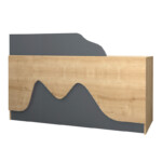 Γραφείο υποδοχής - reception Lione Megapap χρώμα φυσικό οξιάς - ανθρακί 160x60x100εκ. - Image 4