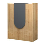 Γραφείο υποδοχής - reception Mezzo Megapap χρώμα φυσικό οξιάς - ανθρακί 90x40x110εκ. - Image 5