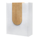 Γραφείο υποδοχής - reception Mezzo Megapap χρώμα λευκό - φυσικό οξιάς 90x40x110εκ. - Image 5