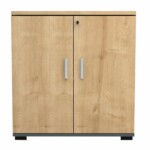 Ντουλάπι γραφείου επαγγελματικό Venturo Megapap χρώμα ανθρακί - φυσικό οξιάς 80x40x80εκ. - Image 4