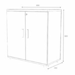 Ντουλάπι γραφείου επαγγελματικό Venturo Megapap χρώμα ανθρακί - φυσικό οξιάς 80x40x80εκ. - Image 8