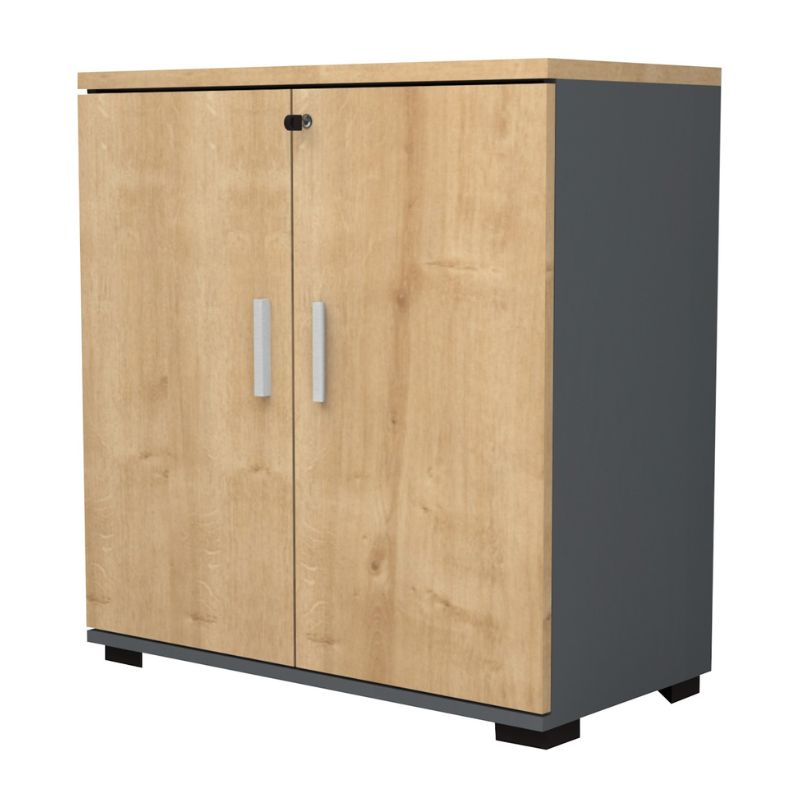 Ντουλάπι γραφείου επαγγελματικό Venturo Megapap χρώμα ανθρακί - φυσικό οξιάς 80x40x80εκ. Ντουλάπι γραφείου επαγγελματικό Venturo Megapap χρώμα ανθρακί - φυσικό οξιάς 80x40x80εκ.