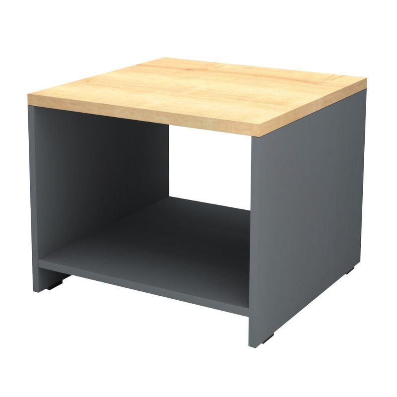 Τραπεζάκι γραφείου επαγγελματικό Venturo Megapap χρώμα ανθρακί - φυσικό οξιάς 60x60x45εκ. Τραπεζάκι γραφείου επαγγελματικό Venturo Megapap χρώμα ανθρακί - φυσικό οξιάς 60x60x45εκ.