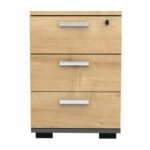 Συρταριέρα γραφείου επαγγελματική Venturo Megapap χρώμα ανθρακί - φυσικό οξιάς 39x40x57εκ. - Image 4