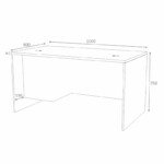 Γραφείο επαγγελματικό Venturo Megapap χρώμα ανθρακί - φυσικό οξιάς 150x80x75εκ. - Image 7