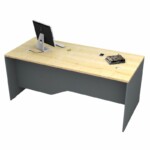 Γραφείο επαγγελματικό Venturo Megapap χρώμα ανθρακί - φυσικό οξιάς 180x80x75εκ. - Image 3