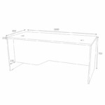 Γραφείο επαγγελματικό Venturo Megapap χρώμα ανθρακί - φυσικό οξιάς 180x80x75εκ. - Image 6