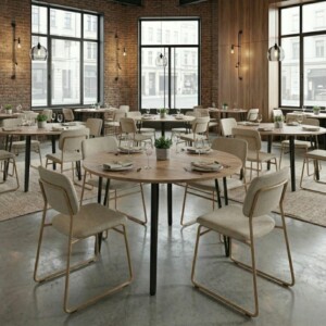 Τραπέζι Zeno Megapap χρώμα ακακίας Ø110x73,5εκ. - Image 3