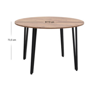 Τραπέζι Zeno Megapap χρώμα ακακίας Ø110x73,5εκ. - Image 6