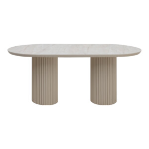 Τραπέζι Hazar Megapap Mdf χρώμα travertine - sandstone 180x90x77εκ. - Image 4