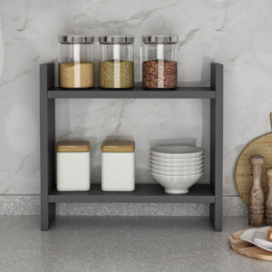 Ραφιέρα κουζίνας Denver Megapap χρώμα ανθρακί 34x10x30εκ. - Image 2