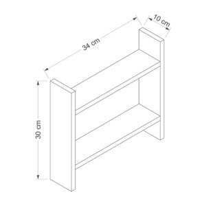 Ραφιέρα κουζίνας Denver Megapap χρώμα ανθρακί 34x10x30εκ. - Image 4
