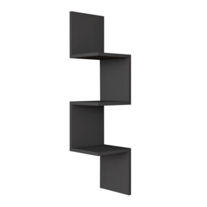 Ραφιέρα τοίχου Zikzak Megapap χρώμα ανθρακί 25x25x105,4εκ. - Image 4