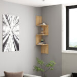 Ραφιέρα τοίχου γωνιακή Zikzak Megapap χρώμα sapphire oak 25x25x105,4εκ. - Image 3