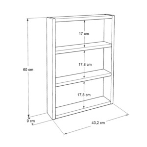 Ραφιέρα τοίχου Prena Megapap χρώμα atlantic pine 43,2x9x60εκ. - Image 4
