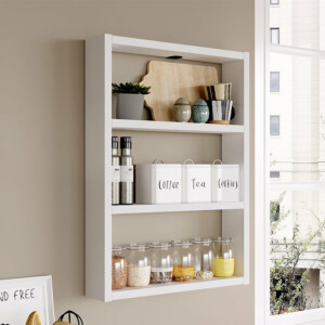 Ραφιέρα τοίχου Prena Megapap χρώμα λευκό 43