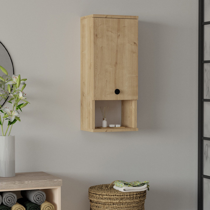 Ντουλάπι μπάνιου επιτοίχιο Mis Megapap χρώμα sapphire oak 30x21