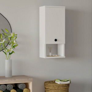 Ντουλάπι μπάνιου επιτοίχιο Mis Megapap χρώμα λευκό 30x21